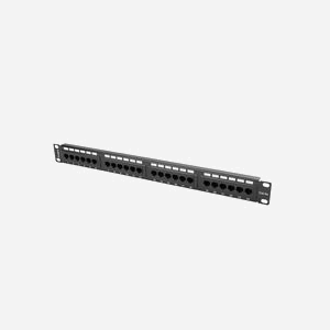 Lanberg PPU5-1024-B Baie de Branchements 24 ports RJ-45 Cat5/Cat5e 1U Montage Rack Métal Noir 445x44.5x32.5mm Certification T568A/B - Miniature 2