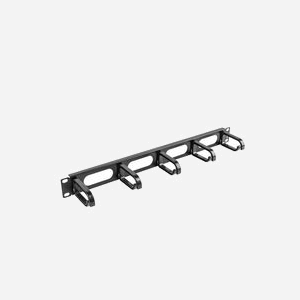 Panneau de Gestion de Câbles Rackable Lanberg AK-1205-B 1U 19" (48.3cm) Métal/Plastique Noir Largeur 482.6mm Profondeur 80mm - Miniature 3