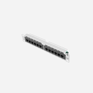 Lanberg PPU6-9012-S Baie de Branchements Cat6 12 Ports Gris Métal 270g, Panneau de Brassage Réseau