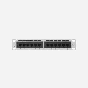 Lanberg PPU6-9012-S Baie de Branchements Cat6 12 Ports Gris Métal 270g, Panneau de Brassage Réseau - Miniature 2