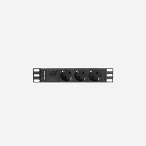Lanberg PDU-03F-0200-IEC-BK Unité de Distribution d'Énergie 1U, connecteurs IEC, montage rack 1U, référence PDU-03F-0200-IEC-BK - Miniature 2
