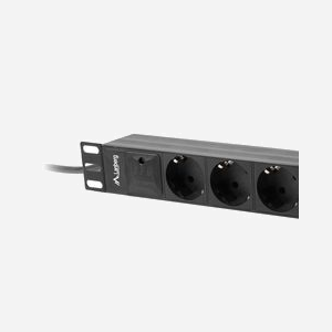 Lanberg PDU-03F-0200-IEC-BK Unité de Distribution d'Énergie 1U, connecteurs IEC, montage rack 1U, référence PDU-03F-0200-IEC-BK - Miniature 3