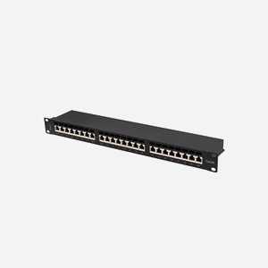Lanberg PPSA-1024-B : Baie de Branchements 1U 24 Ports Cat6a F/UTP (FTP) Noir, Montage Rack 19" ABS/Métal, 445x44.5x102mm - Miniature 3