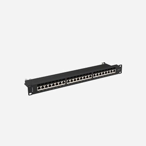 Lanberg PPS7-1024-B : Baie de Branchements 24 Ports Cat7 F/UTP (FTP) 1U, Montage Rack 19", ABS/Métal, 445x44.5x102mm, Gestion Câbles - Miniature 1