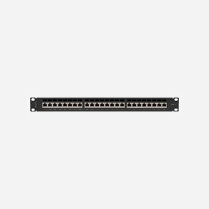 Lanberg PPS7-1024-B : Baie de Branchements 24 Ports Cat7 F/UTP (FTP) 1U, Montage Rack 19", ABS/Métal, 445x44.5x102mm, Gestion Câbles - Miniature 3