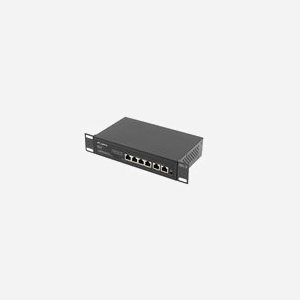 Lanberg RSFE-4P-2FE-60 Switch Fast Ethernet non-géré 6 ports RJ45 (4 PoE/PoE+) 1.2Gbit/s 10/100 Rackable 1U - Miniature 3