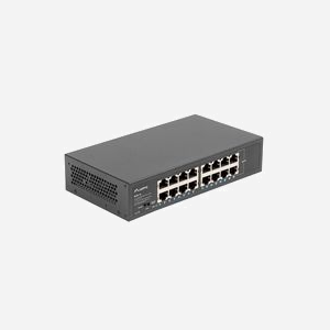 Lanberg RSGE-16 : Switch 16 ports Gigabit Ethernet Non-Géré, 10/100/1000, 8000 MAC, 1U, Boîtier Métal, Standards IEEE 802.3ab/u/i/x - Miniature 1