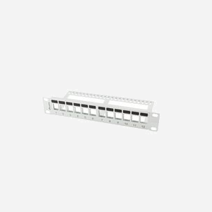 Lanberg PPKS-9112-S Panneau de Brassage 1U 12 Ports Gris Métal 254x99.3x44.5mm pour Baie de Raccordement Réseau