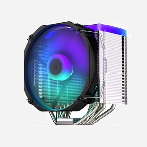 ENDORFY Fortis 5 ARGB Refroidisseur d'air pour processeur, ventilateur 14cm (250-1400 RPM), TDP 220W, 6 caloducs, compatible sockets Intel/AMD, noir. - Miniature 1