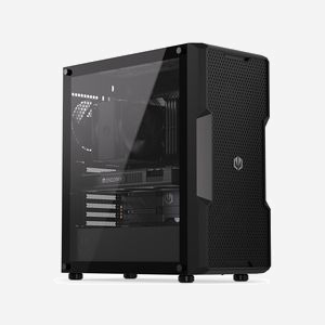 ENDORFY Regnum 400 Air Tower Noir - Boîtier PC ATX/micro ATX/Mini-ITX, 4 ventilateurs 120mm, radiateurs 360/280/120mm, 2x 3.5", 2x 2.5", USB 2.0 - Miniature 1