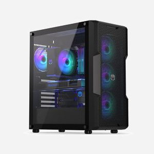ENDORFY Regnum 400 ARGB Tower Noir - Boîtier PC ATX/mATX/Mini-ITX, 4 ventilateurs 120mm ARGB, radiateurs avant 240/360/120/280mm, 2x2.5"/2x3.5" - Miniature 1