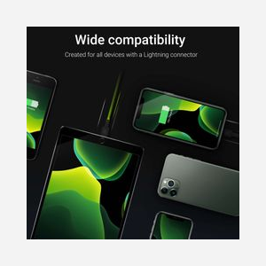 Green Cell KABGC05 : Câble Lightning vers USB A 1.2m Noir - 2.4A - Débit 480 Mbit/s - Connecteurs Mâle Droit - 1 pièce - Miniature 4