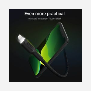 Green Cell KABGC05 : Câble Lightning vers USB A 1.2m Noir - 2.4A - Débit 480 Mbit/s - Connecteurs Mâle Droit - 1 pièce - Miniature 5