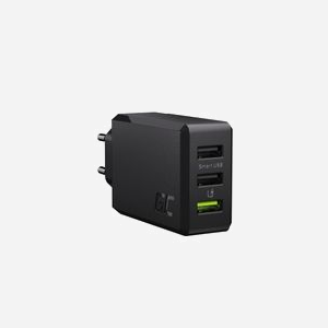 Green Cell CHARGC03 : Chargeur Secteur Universel 30W avec Quick Charge 3.0, 3 Ports USB 2.0 (5V/2.4A x2, 5V/1.5A), 100-240V, Protection Surchauffe - Miniature 1
