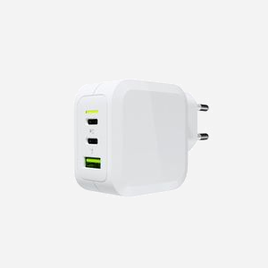 Green Cell CHARGC08W Chargeur Secteur 65W, 3 Ports (1x USB-A 3.2 Gen 1, 2x USB-C), Quick Charge 3.0, USB Power Delivery 3.0, Blanc, 100-240V - Miniature 4