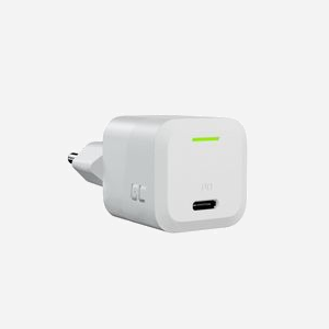 Green Cell CHARGC06W Chargeur Secteur Universel 33W USB-C Power Delivery/Quick Charge 3.0/Ultra Charge GaN, Protections Surtension/Surchauffe, Blanc