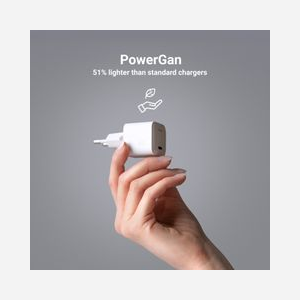 Green Cell CHARGC06W Chargeur Secteur Universel 33W USB-C Power Delivery/Quick Charge 3.0/Ultra Charge GaN, Protections Surtension/Surchauffe, Blanc - Miniature 3