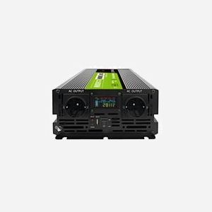 Green Cell PowerInverter 3000W LCD 24V DC-to-AC Onduleur Voiture Sinus Pur 230V/50Hz, USB, Type F, Refroidissement Actif, Boîtier Aluminium - Miniature 2