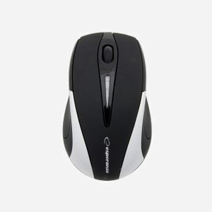 Souris Bureau sans fil Esperanza EM101S Optique 800 DPI, 3 boutons, molette de défilement, portée 10m, récepteur USB Type-A nano, noir - Miniature 2