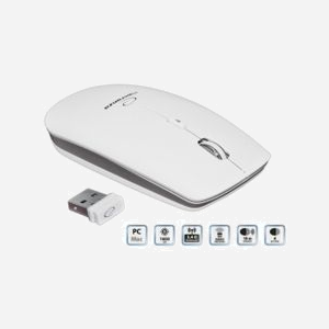 Souris Bureau Esperanza EM120W RF sans fil Optique 2400 DPI, 4 Boutons Programmables, Molette, Gris/Blanc, PC/Ordinateur Portable - Miniature 2