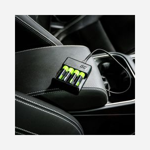 Green Cell GC VitalCharger - Chargeur USB pour 4 Piles NiMH AA/AAA, Protection Surtension/Court-circuit, 1.5V/1.2A, Indicateurs LED, Noir - Miniature 2