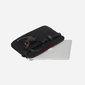 Rivacase 5120BK Housse 13.3" Polyester Noir, Compatible Macbook Pro/Air 13, Sangle Épaule, 350x250x35mm, Poche Zippée, Protection Anti-Rayures, 299g - Miniature 2