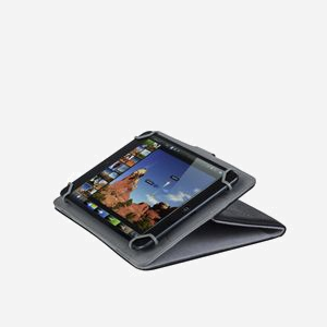 Rivacase 3017 Folio Noir 10.1" Simili-cuir - Compatible iPad Air/Galaxy Tab - Position Stand, Protection Rayures - Dimensions 186x27x266mm - 367g - Miniature 3