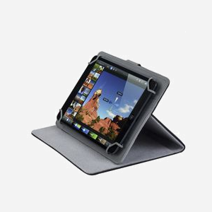 Rivacase 3017 Folio Noir 10.1" Simili-cuir - Compatible iPad Air/Galaxy Tab - Position Stand, Protection Rayures - Dimensions 186x27x266mm - 367g - Miniature 4