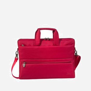 Rivacase 8630-RED Sac Messenger 15.6" Polyester Rouge, Compartiment 390x285x40mm, Sangle épaule, 405x60x295mm, Résistant Poussière/Rayures