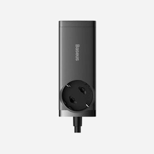 Baseus PSZM000401 Chargeur Secteur Universel 100W GaN, 4 Ports USB (2x Type-C, 2x Type-A), 4 Prises Type F, Charge Rapide, Câble 1.5m - Miniature 2