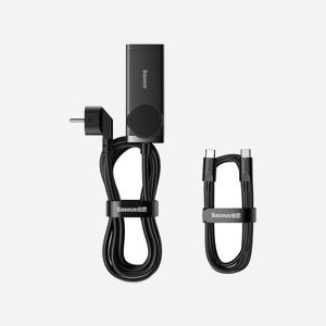 Baseus PSZM000401 Chargeur Secteur Universel 100W GaN, 4 Ports USB (2x Type-C, 2x Type-A), 4 Prises Type F, Charge Rapide, Câble 1.5m - Miniature 4