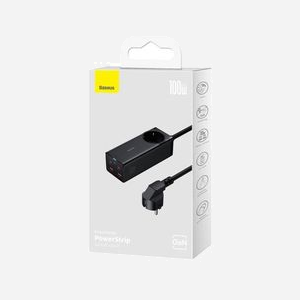 Baseus PSZM000401 Chargeur Secteur Universel 100W GaN, 4 Ports USB (2x Type-C, 2x Type-A), 4 Prises Type F, Charge Rapide, Câble 1.5m - Miniature 5