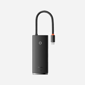Baseus WKQX040001 Hub USB Type-C Noir avec HDMI, 3x USB 3.2 Gen 1 Type-A, 1x USB 3.2 Gen 1 Type-C, 5 Ports au total - Miniature 1