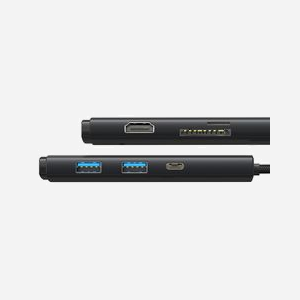 Baseus WKQX050001 Hub USB Type-C 5000 Mbit/s avec HDMI 1.4, USB 3.2 Gen 1 Type-A/Type-C, Lecteur Cartes SD/MicroSD, 2160p, Noir - Miniature 2