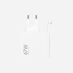 Xiaomi BHR9465EU Chargeur Secteur Universel 67W, 1 Port USB 2.0, 100-240V, Sortie Max 20V, Câble USB Type-C Inclus, Blanc