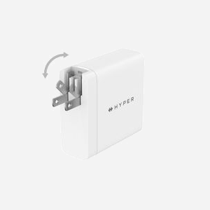 HYPER Chargeur Secteur Universel 140W Blanc - 2x USB Type-C, USB Power Delivery 3.1, Câble 2m, Fiches AU/EU/UK - HJG140WW - Miniature 3