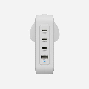 HYPER HJ1001WHWWGL Chargeur Secteur 140W, 4 Ports (3x USB-C, 1x USB-A), Power Delivery 3.1/Quick Charge 3.0/GaN, Sortie Max 140W, Blanc - Miniature 5