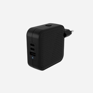 HYPER Chargeur Secteur 70W HJ1003BKWWGL: 2x USB-C (Power Delivery 3.0, PPS jusqu'à 70W) + 1x USB 2.0, GaN, Quick Charge 2.0/3.0, Noir, Adaptateurs ANZ/EU/UK/US - Miniature 2