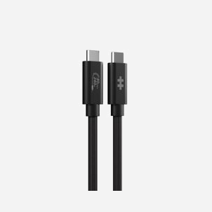 HYPER Câble USB4 Gen 3x2 (40 Gbit/s) USB-C vers USB-C 1.2m Noir, Power Delivery 240W, résolution 7680x4320, 144Hz, HD6500BKGL - Miniature 5