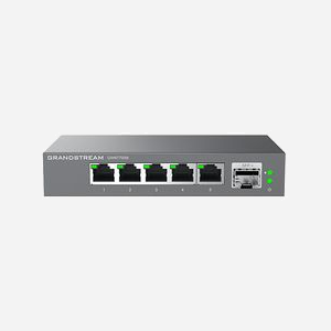 Grandstream Networks GWN7700M Commutateur Non-géré 5 ports 2.5G Ethernet + 1 port SFP+, Capacité 45 Gbit/s, QoS, IEEE 802.1x, Alimentation 12V - Miniature 1
