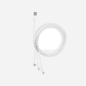 Baseus Superior Câble USB 2.0 1.5m USB-A vers USB-C/Micro USB A/Lightning, 480 Mbit/s, Blanc, 3.5A, Connecteurs Mâles, TPE - Miniature 5