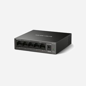 Mercusys MS105GS : Commutateur Non-Géré 5 Ports Gigabit Ethernet (10/100/1000) - Capacité 10 Gbit/s, MAC 2000 entrées, Boîtier Métal, Montage Mural - Miniature 2