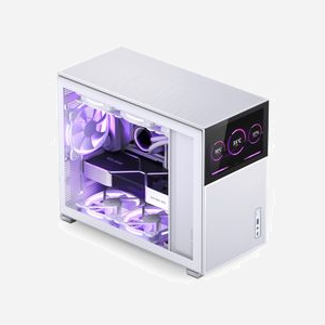 Jonsbo D31 MESH Blanc - Boîtier PC Midi Tower Acier, DTX/ITX/micro ATX, Ventirad 168mm, GPU 400mm, USB 3.2 Gen 2 Type-A/Type-C, Baies 2.5"/3.5" - Miniature 2