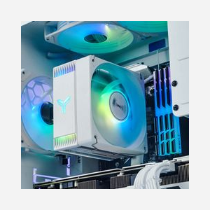 Jonsbo CR-1000 EVO Refroidisseur d'air CPU Blanc - Ventilateur 120mm (600-1500 RPM), 4 heatpipes, 220W TDP, Socket LGA1200/1700/AM4/AM5 - Miniature 4