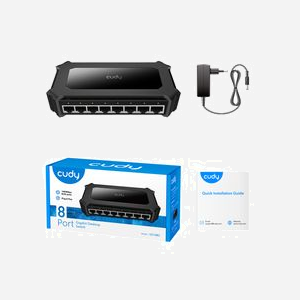Cudy GS108D - Commutateur Ethernet Gigabit 8 Ports RJ-45 (10/100/1000) - Capacité de Commutation 16 Gbit/s - Standards IEEE 802.3az/ab/u/x - Miniature 5