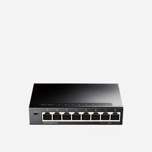 Cudy GS108 - Commutateur Réseau 8 ports Gigabit Ethernet 10/100/1000 - Capacité de commutation 16 Gbit/s - IEEE 802.3/u/ab/x - Boîtier Noir