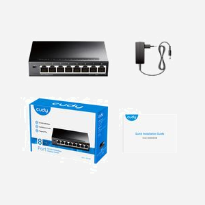 Cudy GS108 - Commutateur Réseau 8 ports Gigabit Ethernet 10/100/1000 - Capacité de commutation 16 Gbit/s - IEEE 802.3/u/ab/x - Boîtier Noir - Miniature 4