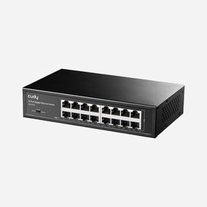 Cudy GS1016 Commutateur Ethernet Gigabit 16 Ports RJ-45 10/100/1000, 32 Gbit/s, 8K MAC, Jumbo Frames 9216, Montage Rack, Noir - Miniature 2