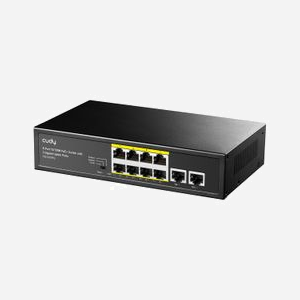 Cudy FS1010PG Switch Fast Ethernet 8 ports 10/100 PoE 120W + 2 Uplink, 8000 MAC, boîtier métal, standards IEEE 802.3af/at/az/x - Miniature 2