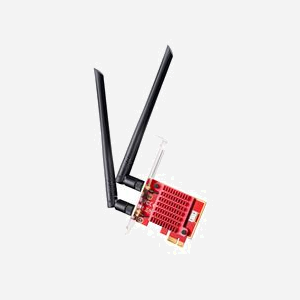 Cudy WE3000S : Carte réseau WLAN/Bluetooth PCIe, 2400Mbps Tri-bande (2.4/5/6 GHz), WiFi 6 AX, Bluetooth 5.2, Antenne Externe 5dBi, Windows 10/11